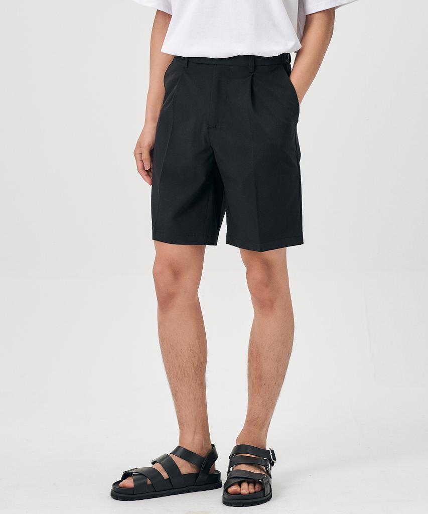 CONNECT KINLOCH Comfort Hidden Banding Half Slacks (Black)