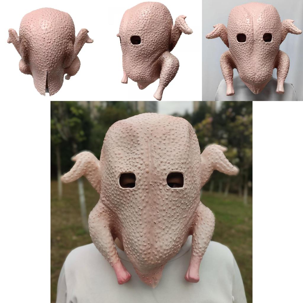 Funny Latex Chicken Mask For Halloween And Party Costumes With Fun