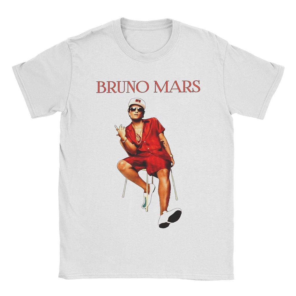Bruno Mars Funk Pop RB Music Art T Shirt Unisexs  Pure Cotton Unique TShirts Crewneck  Tees Short Sleeve Tops Summer