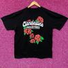 Clandestine Industries Floating Roses Scene Skater T-Shirt L