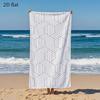 1pc 3D Geometric Pattern Beach Towel,Summer Beach Towel, Beach Essentials,Bathroom Supplies,Bathroom Towels,Suitable for Bedroom