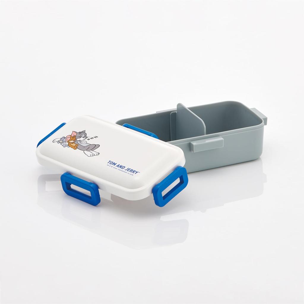 Skater Lunch Box, 530ml, Single Tier, for Women, Made in Japan, with a 4-Point Lock for Leak-Resistant Storage, Dishwasher and Microwave Safe, Tom