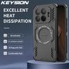 KEYSION Hollow Heat Dissipation Case for Xiaomi 15T Pro 5G Silicone+PC Magnetic Cooling Shockproof Phone Cover for Xiaomi 15T