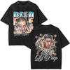 Washed Vintage Rapper Lil Peep Cry Baby Double Sided Print Tshirts Men Women Hip Hop Fashion Oversized Short Sleeve T Shirts