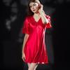 Premium Ice Silk Imitation Silk Nightgown Loungewear
