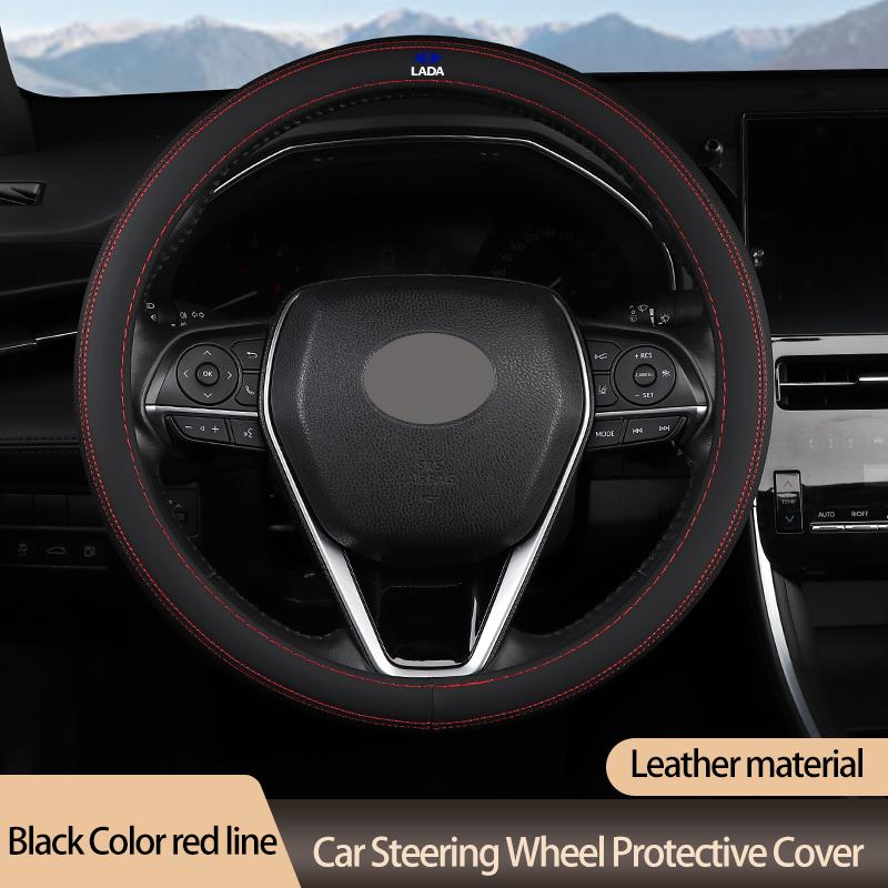Car accessories interior Anti slip Breathable Steering Wheel Cover For Lada Priora Sedan Sport Kalina Granta Vesta Niva Largus