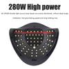 280W UV Lamp for Gel Nails Portable 66LED Nail Lamp with Automatic Sensor and 4 Timer LCD Display