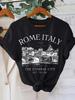 Womens TShirt Italy Rome Printed Tops Crew Neck Summer Comfortable Clothes Tops Fashion Tshirt