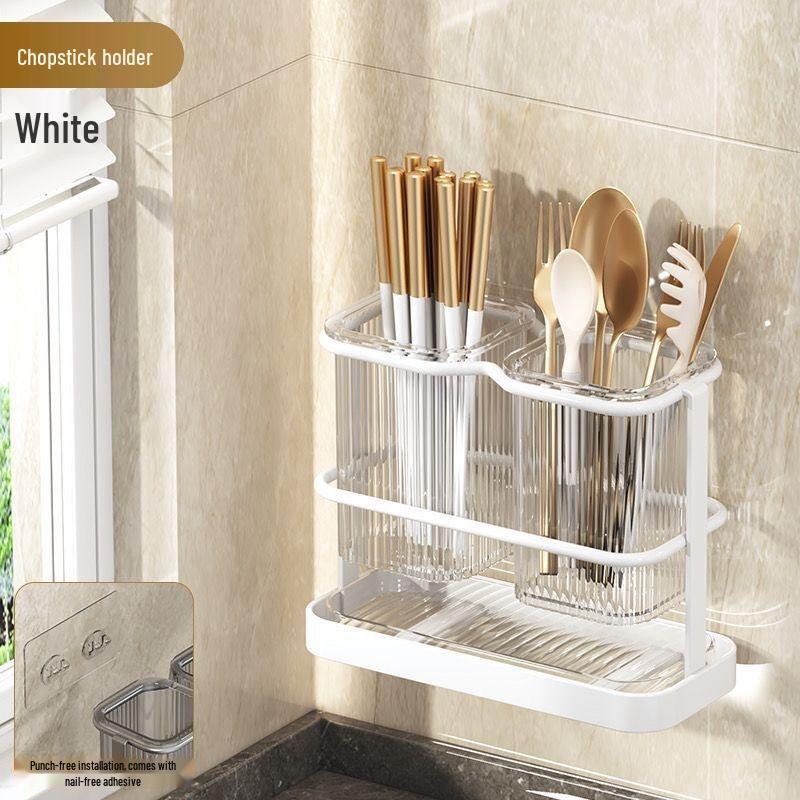 Wall-Mounted Light Luxury Chopstick & Knife Holder Rack