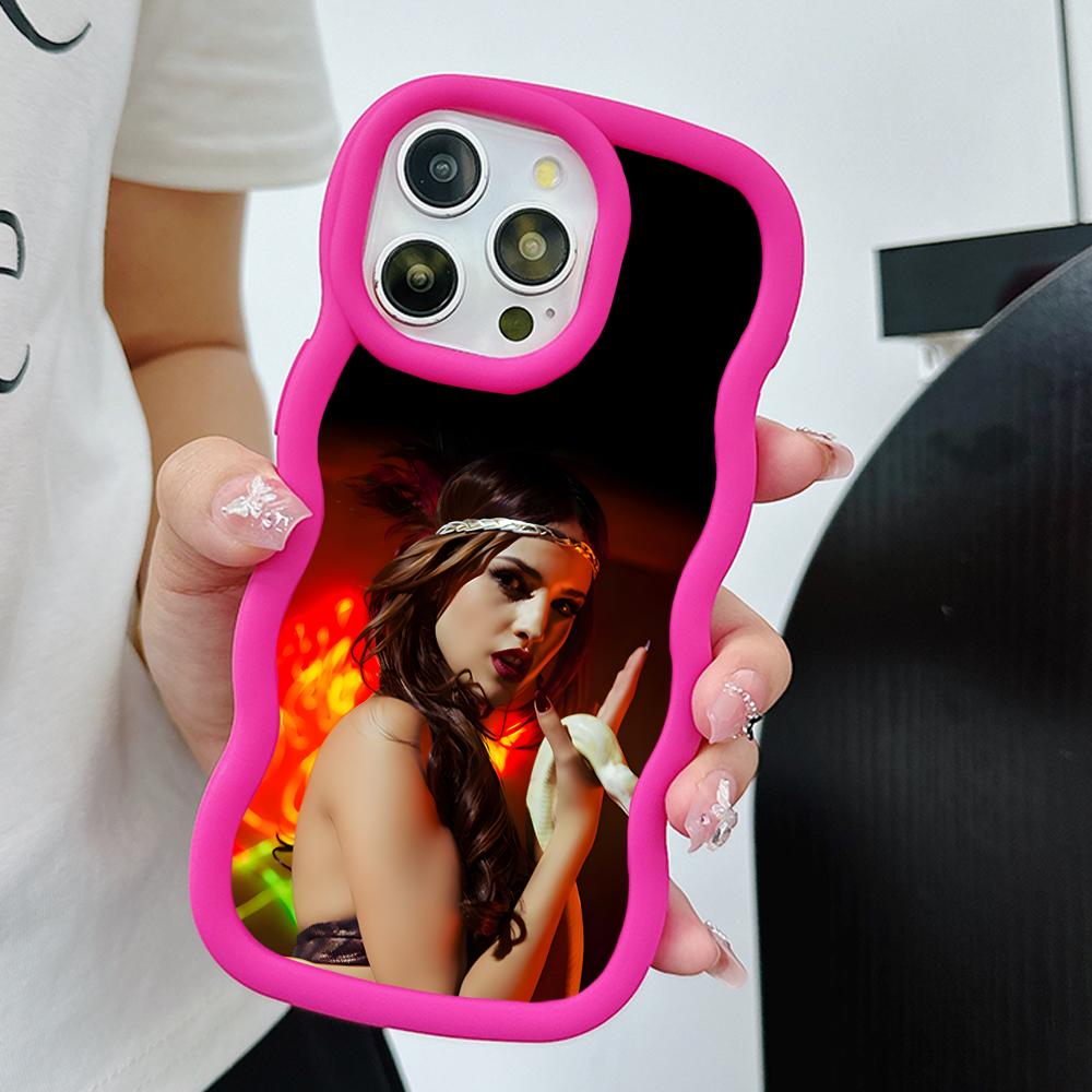 Fashion Eiza Gonzalez Wavy Edge TPU Mobile Phone Case for iPhone 17 16 15 14 13 12 11 Air Pro Max Plus Colorful Cover