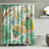 Fantasy Forest Hunter Shower Curtain Woodland Deer Stag Nature Theme Bathroom Decor Rustic Vintage Medieval Tapestry Backdrop