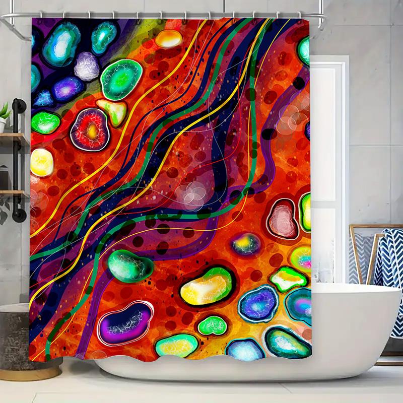 Luxury Goldfish Shower Curtain with 3D Print Modern Home Decor for Bathroom Waterproof Fabric, Various Sizes Available (Green)