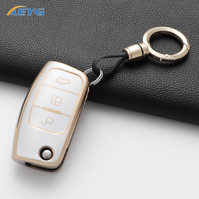 Tpu Shell For Ford Focus 2 Mk2 Fiesta Mondeo Galaxy Falcon Territory Ecosport Kuga Escape Key Case Fob Holder Keychain