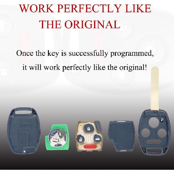 MechanMagic Key Fob Remote Replacement Fits for Honda Pilot 2009 2010 2011 2012 2013 2014 2015/ Accord Sedan 2008-2012 KR55WK49308 Keyless Entry