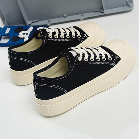 Letní studentské plátěné boty s tlustou podrážkou Dámské všestranné vyvýšené boty pro volný čas Japonské ležérní boty Matsuke Horseshoe Tidal