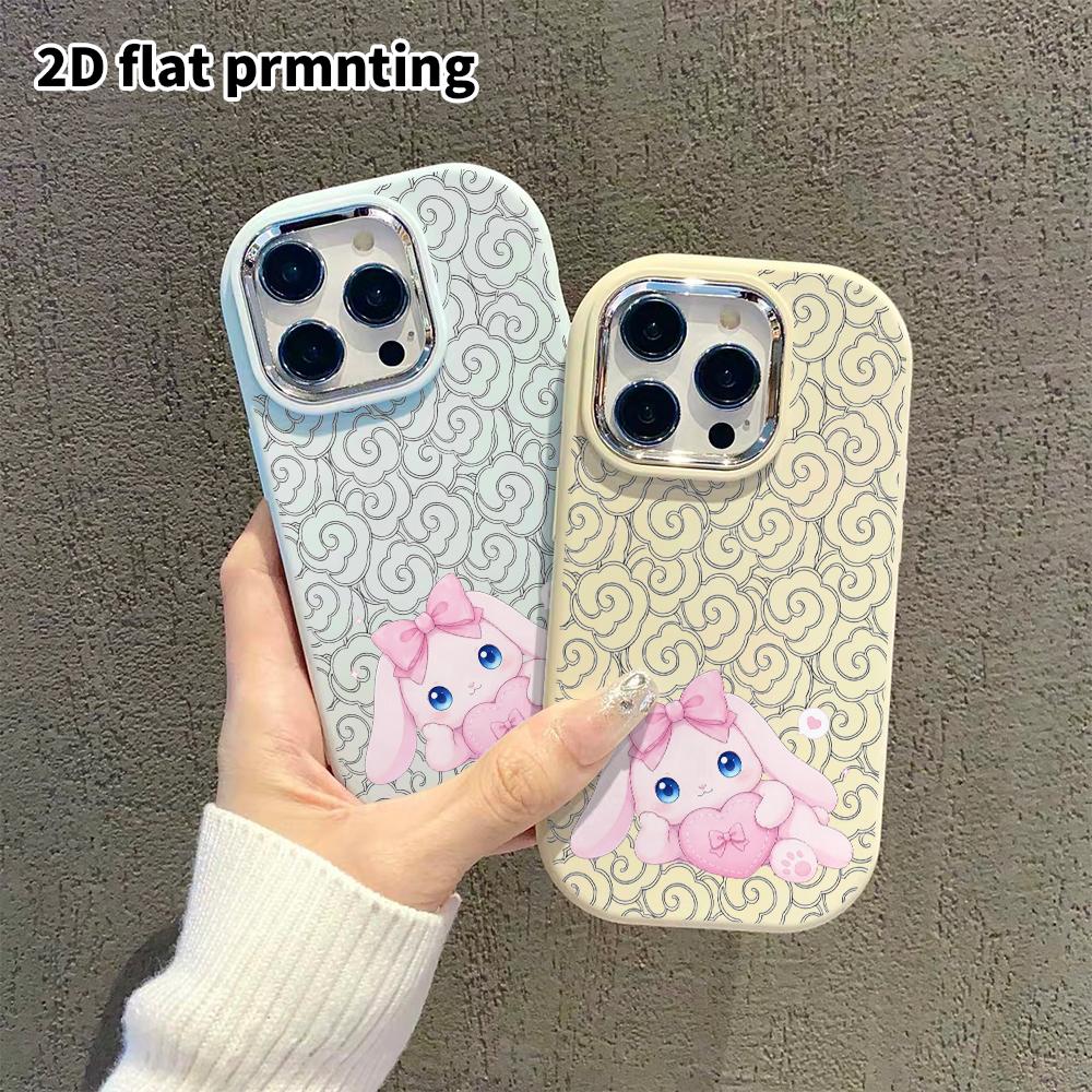 Phone Case: 2D Flat Case Suitable for iPhone 18, 17, 16, 15, 14, 13 Pro Cases, Couple Styles, Lop-eared Hugging Rabbits, Christmas and Halloween Gifts