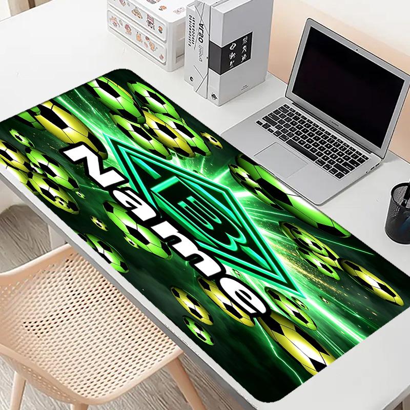 Custom Name Personalized Borussia Monchengladbach Pattern Mousepad, Laptop PC Desk Mat, Decorative Desk Mat for Home Keyboard Pad Gift