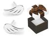 Silver Earrings Small Wings Women's Studs Little Wings Posts Silver