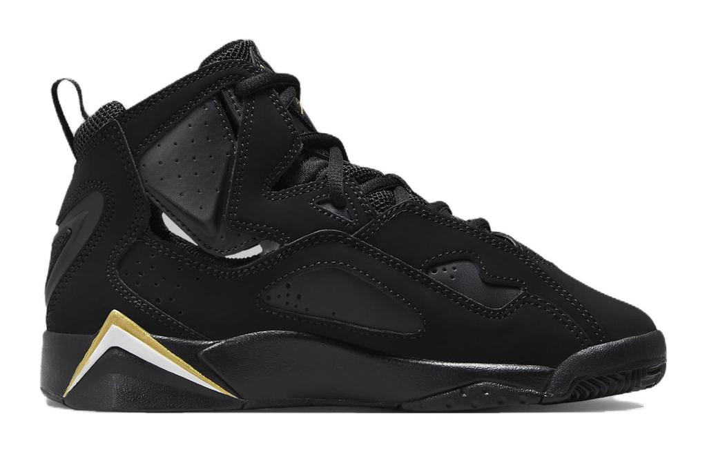 Jordan True Flight Antideslizantes Resistentes a la Abrasión de Caña Alta Zapatillas de Baloncesto para Niños Negro Adolescentes 343795-017