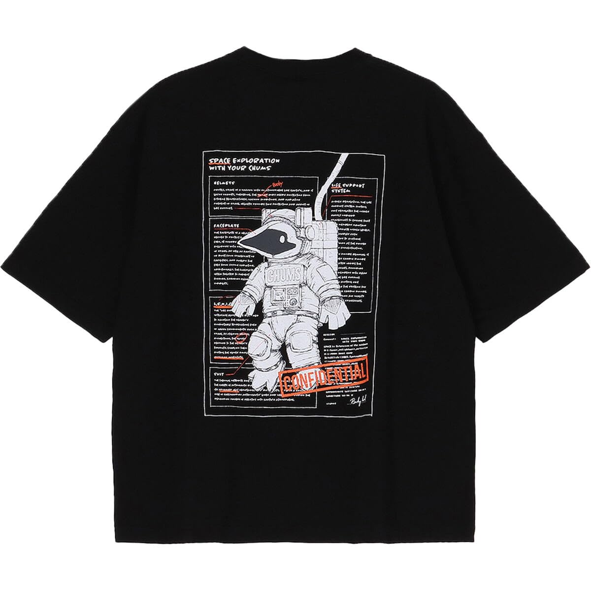 

Футболка Retro Space Booby Spacesuit Black [Chums] мужская чёрный
