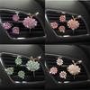 Goddess Style Daisy Flower Rhinestone Ballet Girl Car Air Vent Perfume Clip Interior Ornament White/pink/purple/green