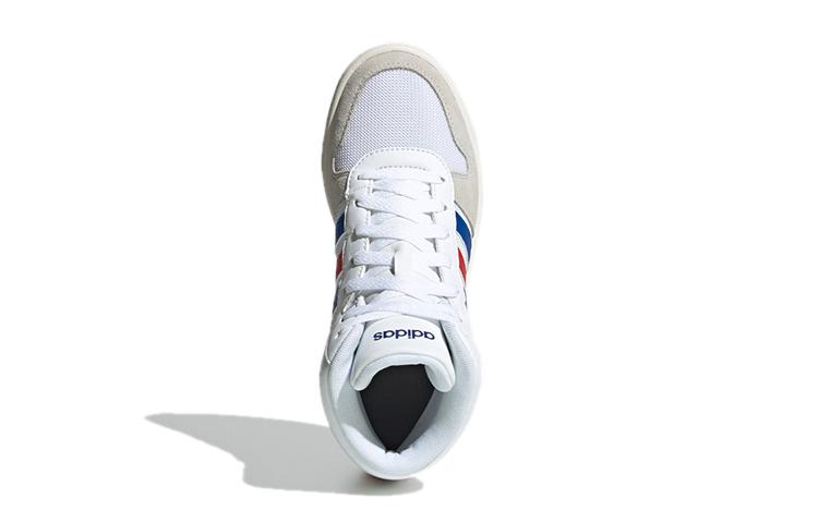 adidas Neo Hoops 2.0 Mid K Abrasion Resistant Breathable Mid Top Vintage Basketball Shoes White Kids' FW9121
