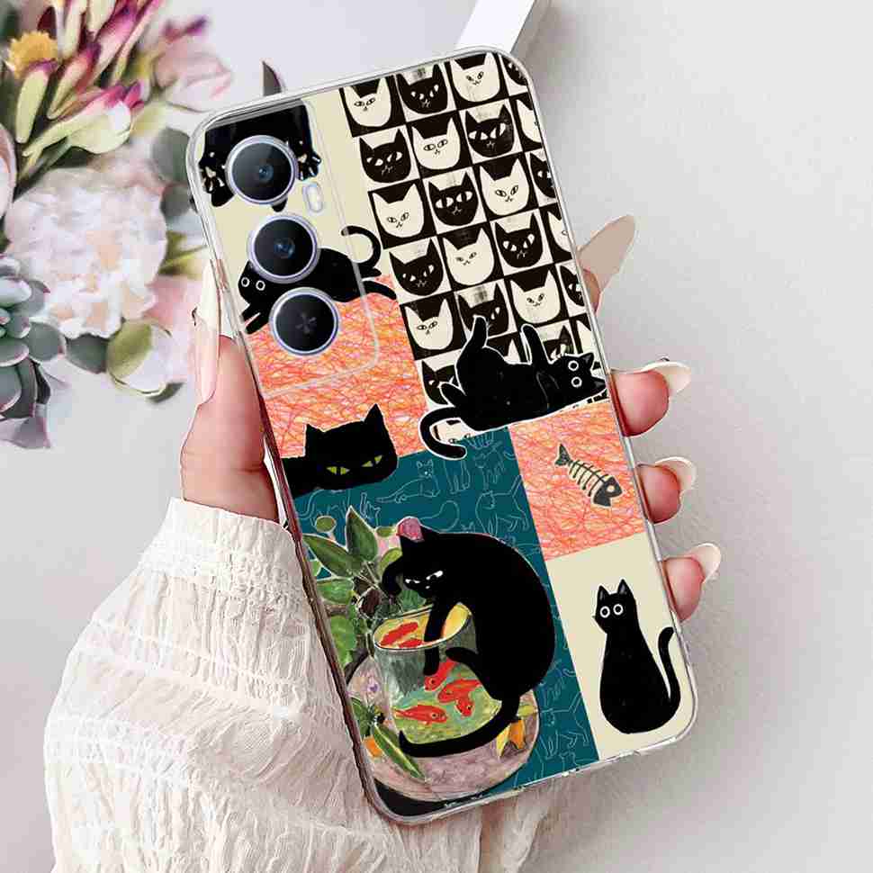 For Realme C65 Case Cute Cartoon Butterfly Cover Soft Silicone Phone Case Fundas For Realme C 65 C65 RealmeC65 4G Bumper
