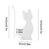 Bathroom Paper Towel Holder Stainless Steel Storage Shelf with Cat Design Mount Organization for Guest House Travel Fridge
