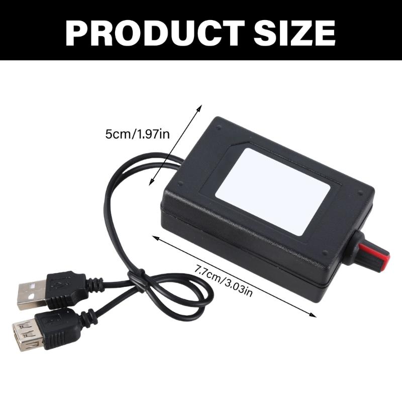 Manual USB 5V-30V 3A Fan Speed Controller Speed Control Switches for Desktop Cooling Fan Adjustable with Knob Connectors