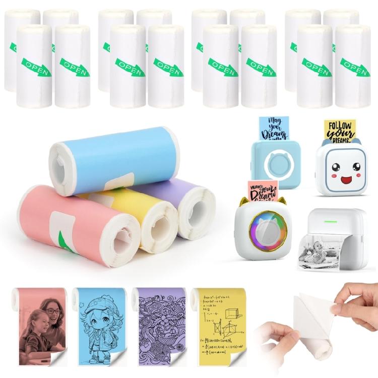 9Pcs 57x25mm Replacement Thermal Paper Kids Camera Thermal Printing Paper Rolls for Children Photography