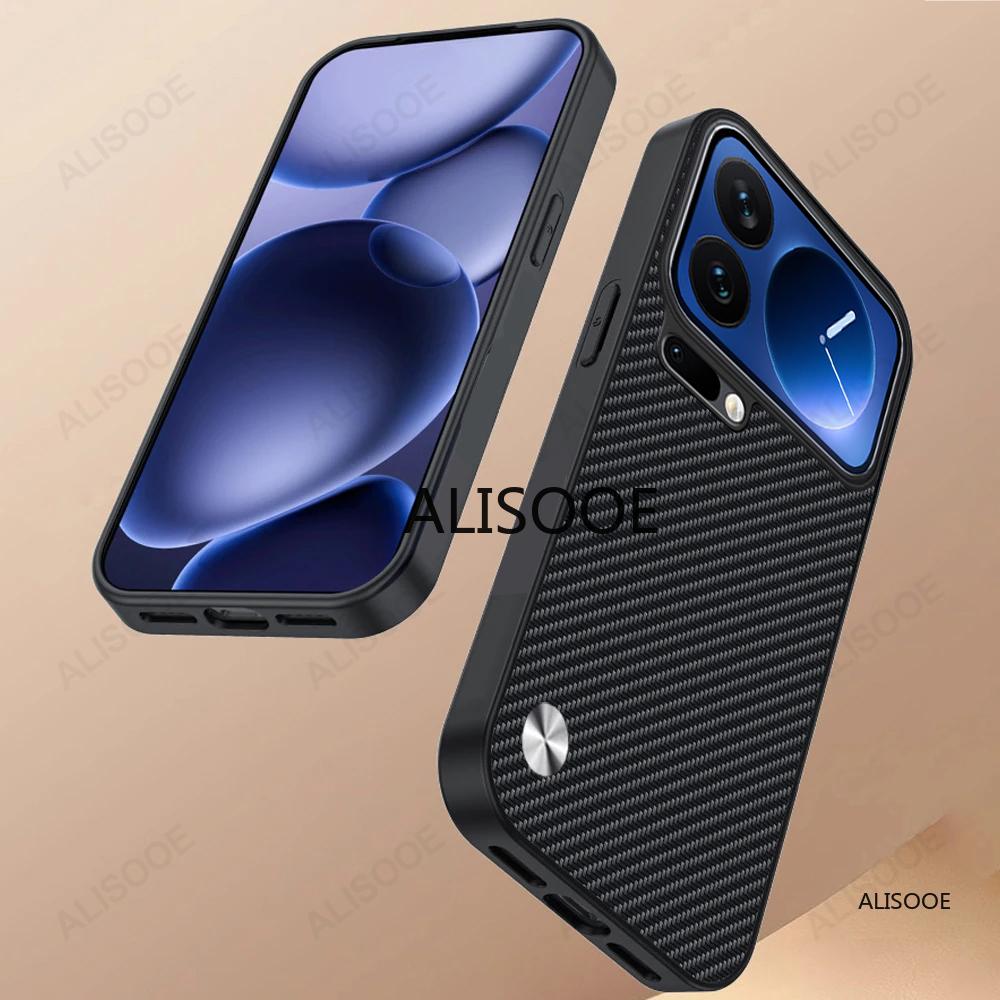 For Xiaomi 17 Pro / 17Pro Max Case Luxury Fiber Texture PU-Leather Protection Leather Funda Capa Cover