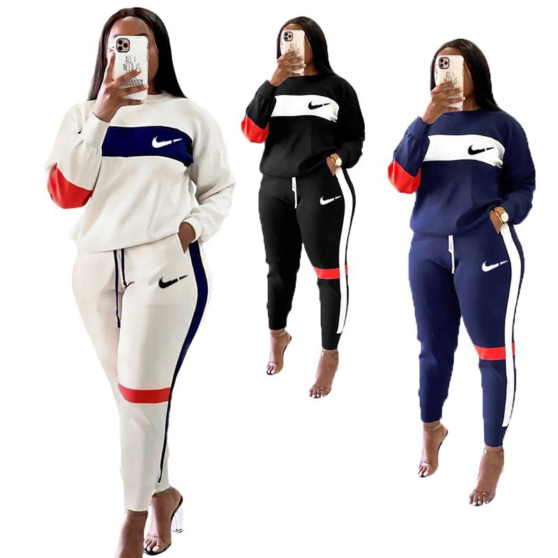 Tricolor hem sweatshirt + joggers Dresses