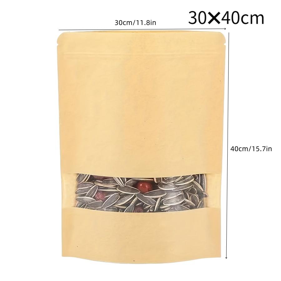 10 sztuk torebek strunowych na żywność, papier pakowy, woreczek z okienkiem, stojący prezent, suszone owoce, opakowania na herbatę, torebki strunowe, samouszczelniające się