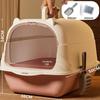 Fully Enclosed Extra Large Cat Litter Box with Anti-Splash Mat