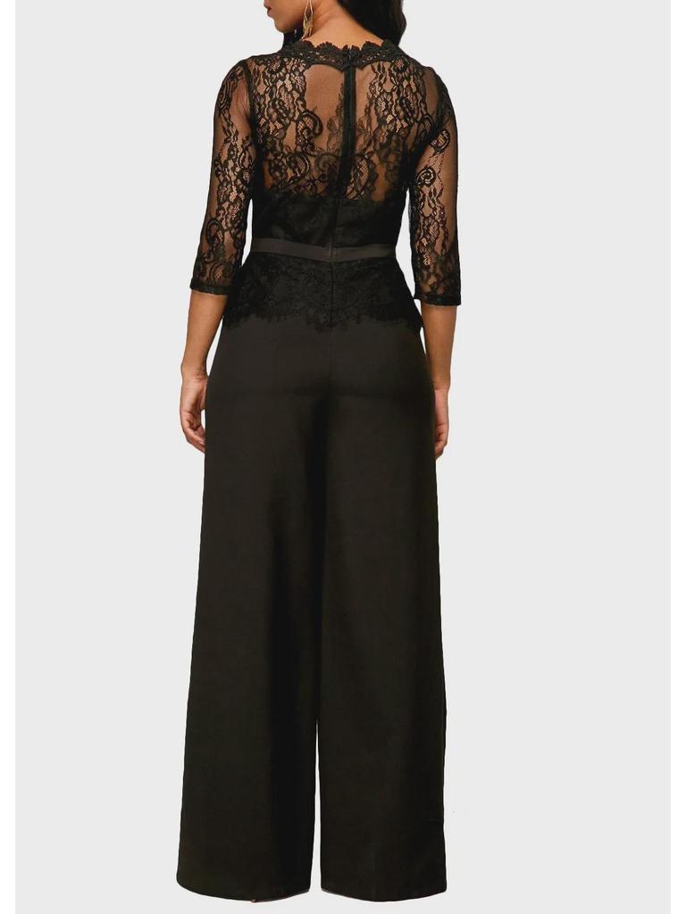 2019 Summer Women's European & American Sexy Lace Jumpsuit