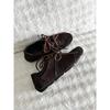 Mens Retro British Brown Casual Sneakers Low-Top Walking Shoes Unisex Round Toe Rubber Sole