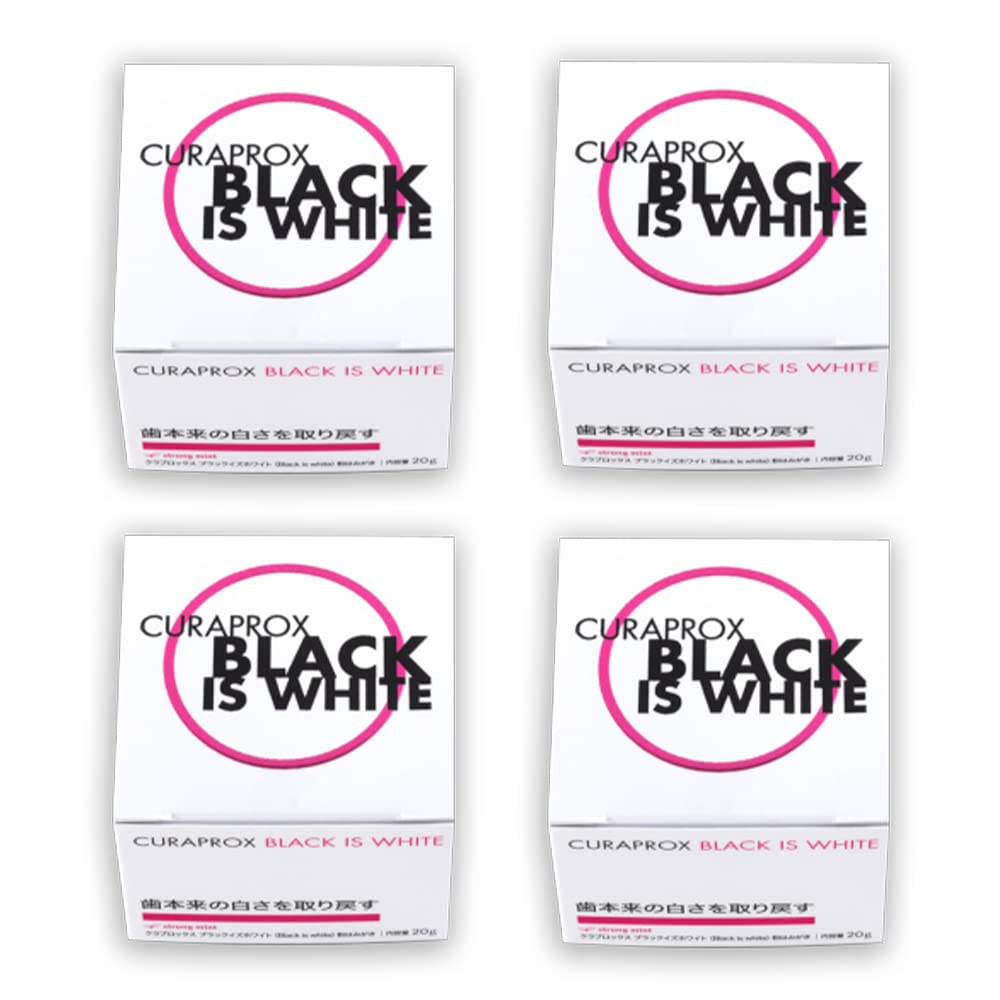 

Зубна паста Curaprox Black is White у порошку 20 г х 4 штуки чорний
