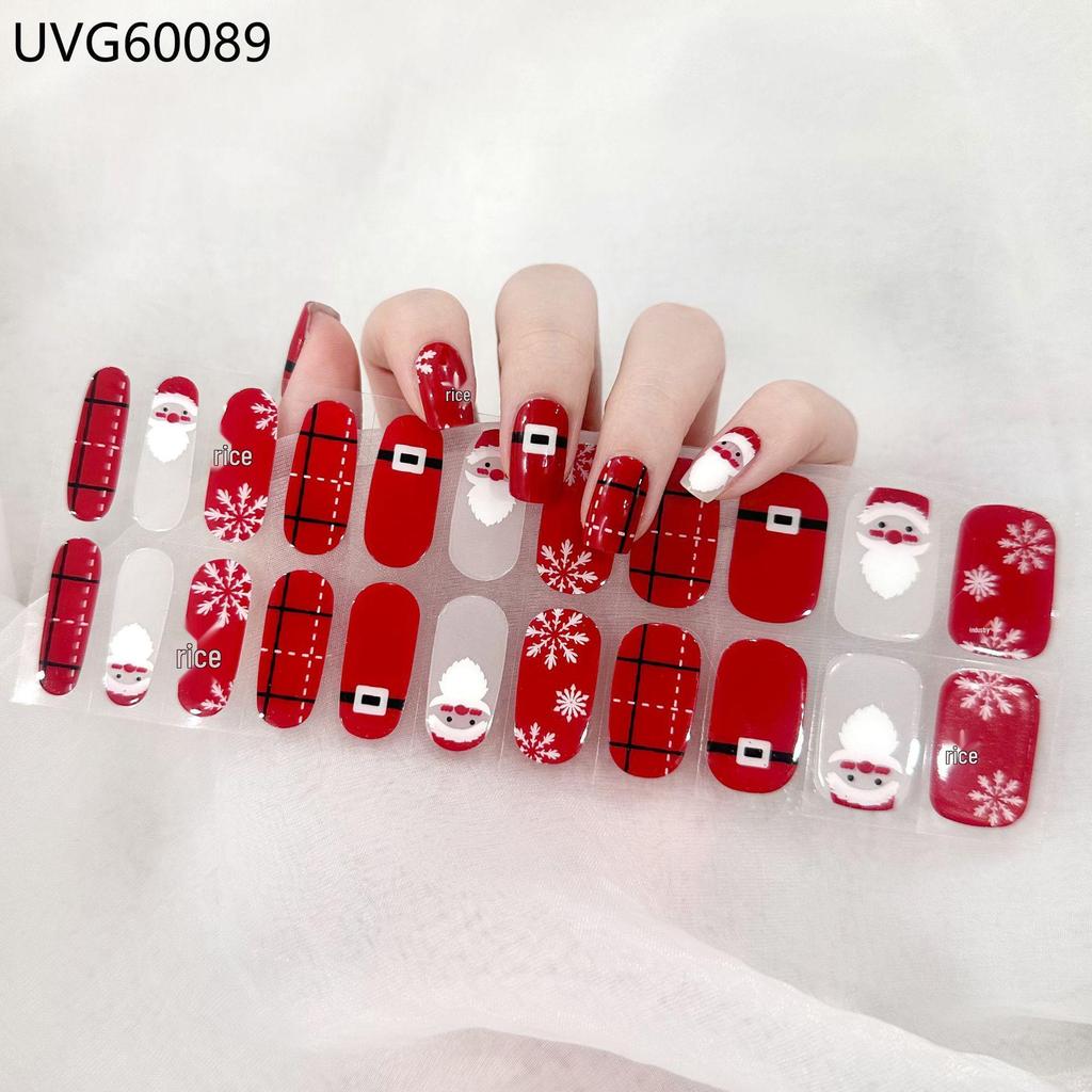 Transparent Nude UV Gel Nail Art Stickers: Semi-Cured, Semi-Baked Manicure Sheets