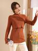 2024 Autumn/Winter Maternity Ruffle Neck Nursing Sweater - Stylish, Warm, Versatile Postpartum Wear