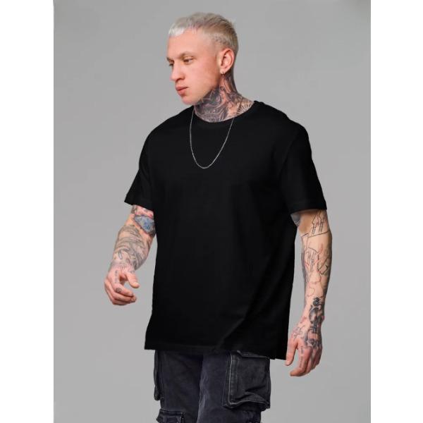 Summer Round Neck Fashionable Casual Pure Cotton Solid Color Short Sleeved Men's T-shirts