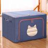 Clothes Storage Bag with Steel Frame Large Capacity Foldable Clothes Storage Bin Closet Organizer