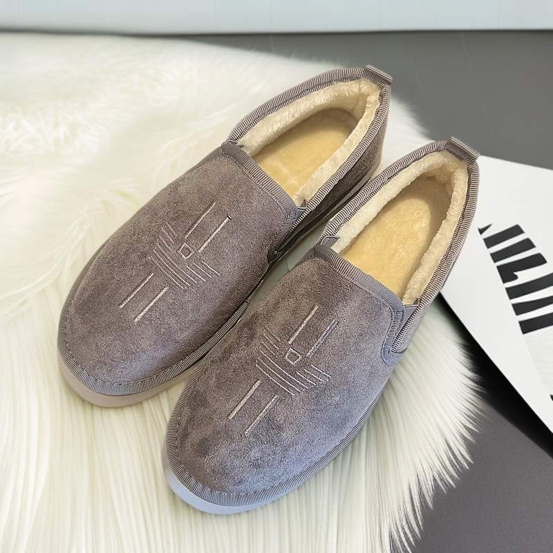 

2025 new winter cotton shoes men s warm and velvet outer wear snow boots one pedal waterproof and non-slip soft-soled bread shoes 44