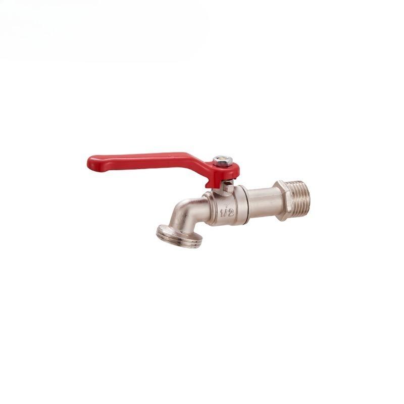 1PCS Lever Water Tap Zinc Alloy with Red Handle Faucet Adapter Hose Plug Garden Watering Garden Irrigation Accessory