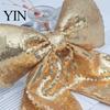Exaggerated Size Bows for Event Themes Christmas Large Bow Pendant with Sequin, Multi-Layered Glitter Elegant Birthday Party Backdrops Ornament,