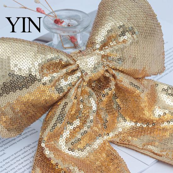 Exaggerated Size Bows for Event Themes Christmas Large Bow Pendant with Sequin, Multi-Layered Glitter Elegant Birthday Party Backdrops Ornament,
