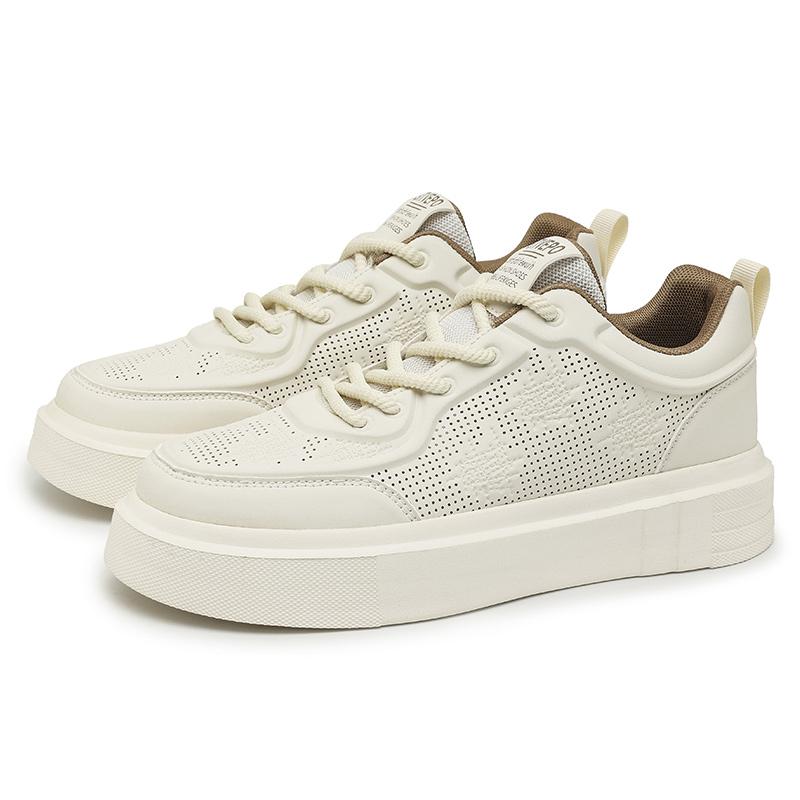 Men's Summer Breathable Anti Slip Sports Casual Board Shoes Men Teenagers Summer Trendy Flat Bottom Fashion Sports White Shoes