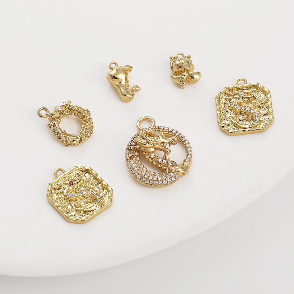 1 pz/confezione moda europea e americana micro-incastonato zircone ciondolo fai da te gioielli bracciale collana orecchini accessori