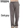 Men's Autumn Streetwear Elastic Waists Trousers Loose Pants Straight Party Pants Linen Plus Size