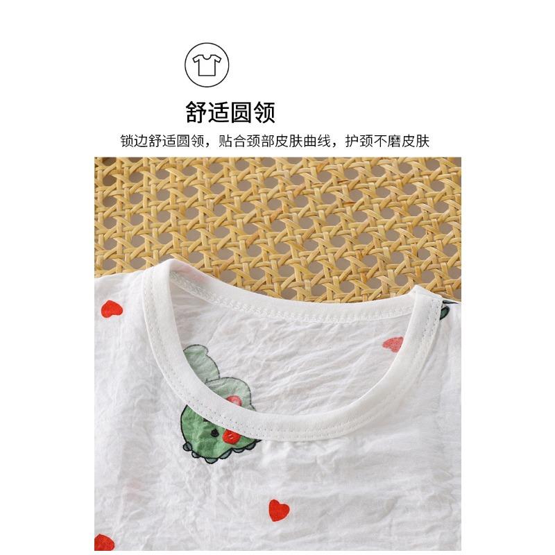 Kids Two Piece Short Sleeve Shorts Homewear Pajama Set For Boys And Girls