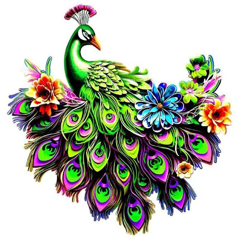 

AEE2-Home Decor Outdoor Iron Peacocks Wall Hanging Courtyard Wall Layout Landscaping Wall Hanging Accessorie Home Decor зелёный